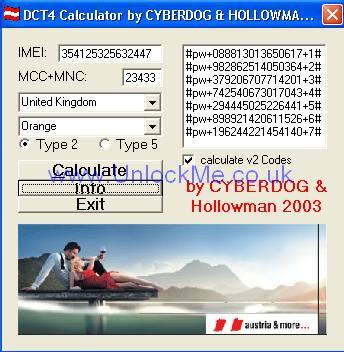 dct4 code calculator
