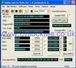 Screen shot of rollis software